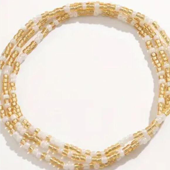 Belly Beads Bundle of 3 w/Elastic Waist Gold/Black/White/Blue Colors (NEW) - Picture 7 of 13